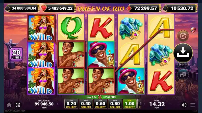 simbol wild stivuit queen of rio