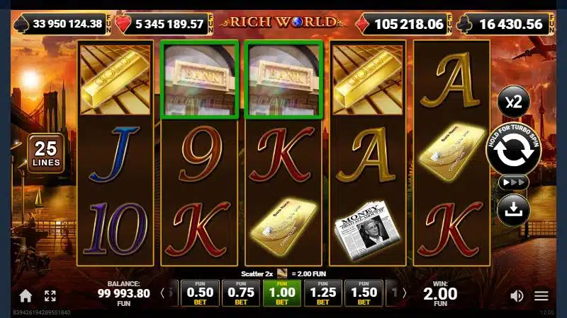 câștig scatter rich world