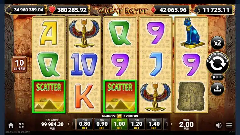 simbol scatter the great egypt