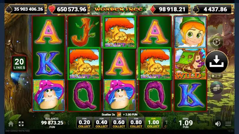 simbol scatter wonder tree