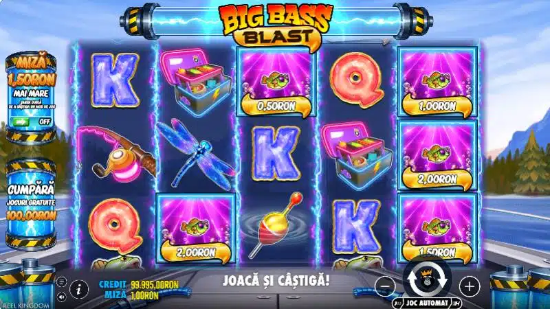 grila de joc big bass blast