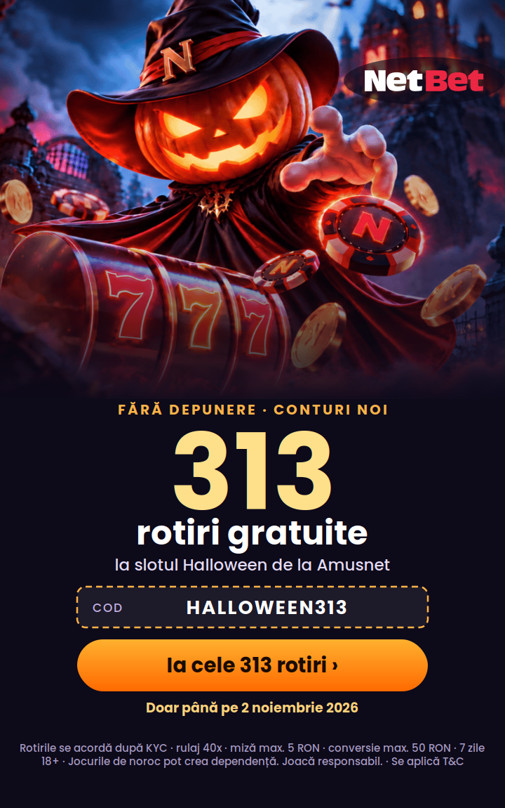 Netbet 313 rotiri gratutie de halloween