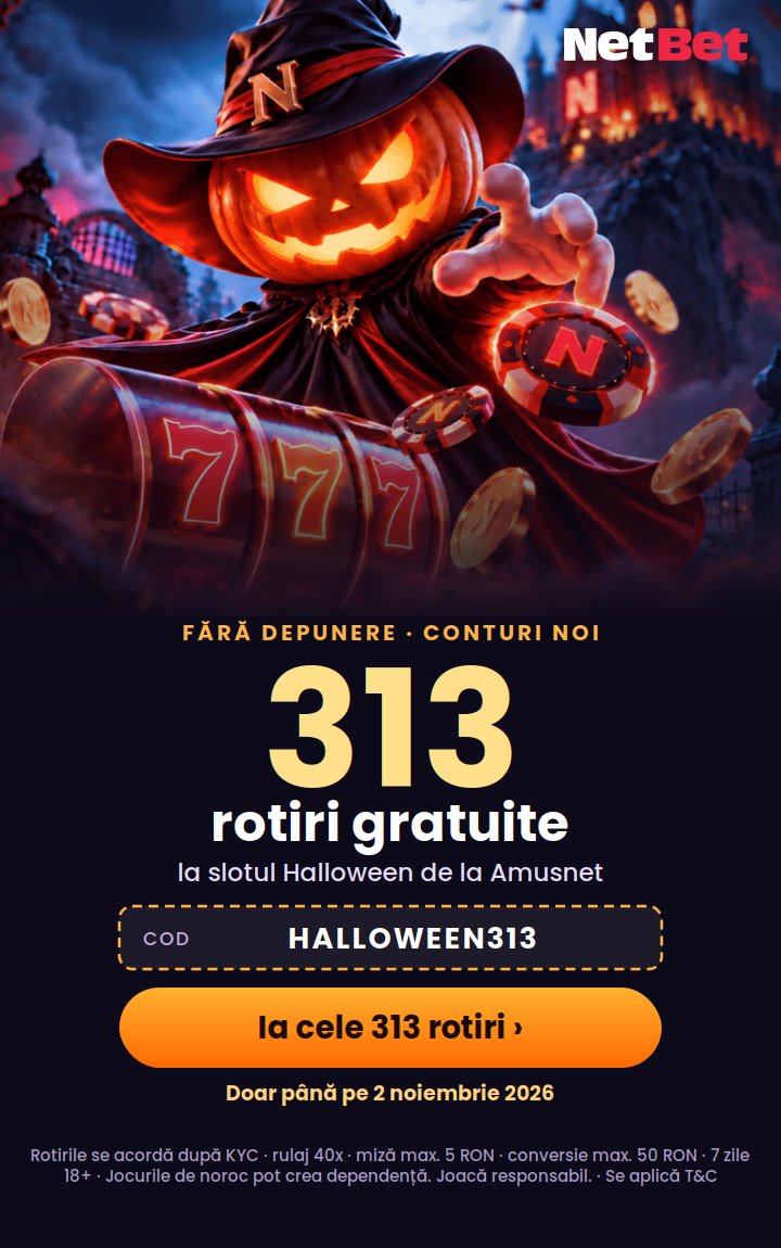 Netbet 313 rotiri gratutie de halloween