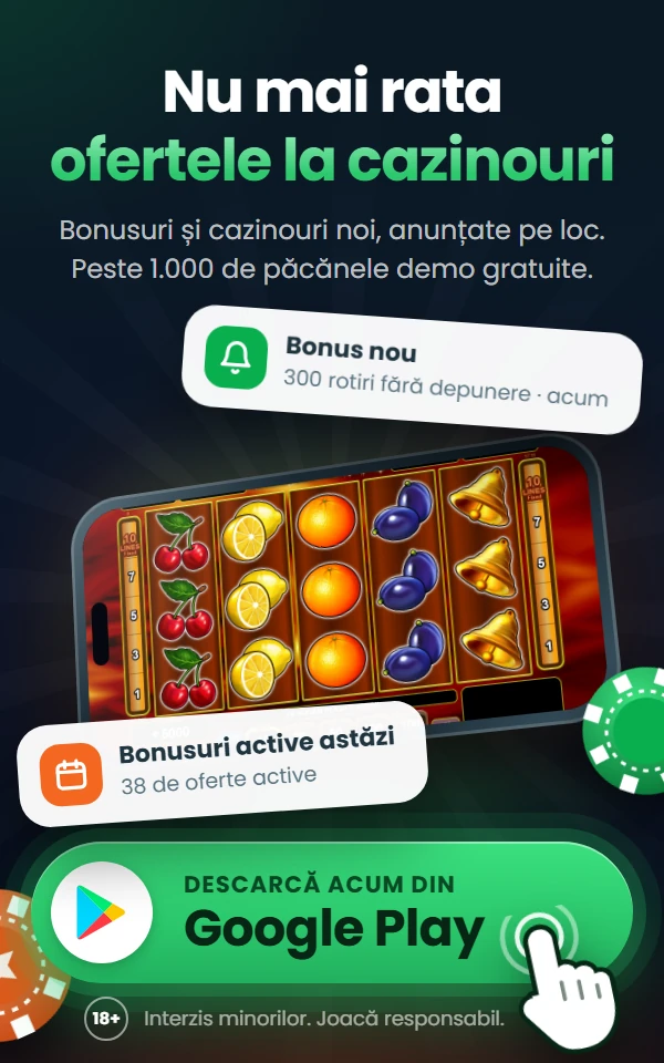 Descarcă aplicația Cazino.ro